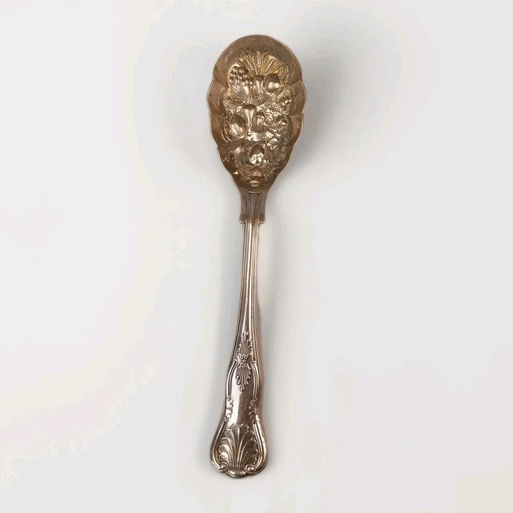 Fruit Serving Spoon Sheffield EPNS A1 Event Party Punch Kings Pattern 9